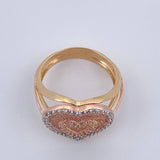 Anillo Corazon 4.8gr / T6 1/2 / Oro 18K $