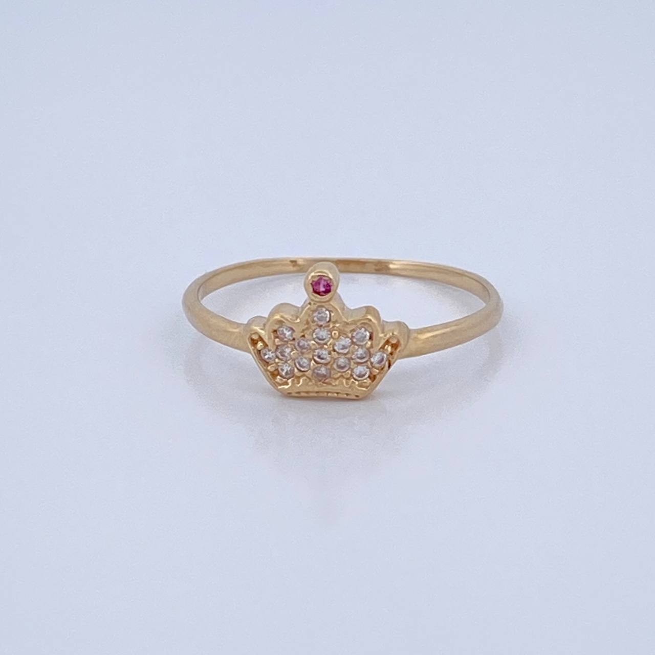 Anillo Corona Real 1.45gr / T7 1/4 / Oro 18K $