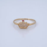 Anillo Corona Real 1.45gr / T7 1/4 / Oro 18K $