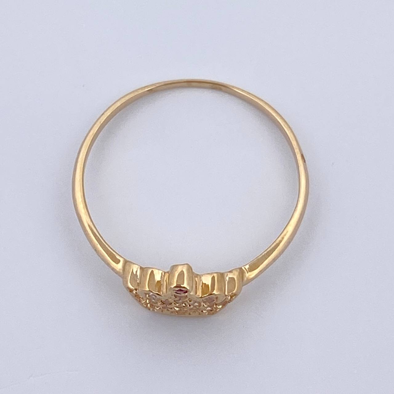 Anillo Corona Real 1.45gr / T7 1/4 / Oro 18K $