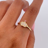 Anillo Corona Real 1.45gr / T7 1/4 / Oro 18K $