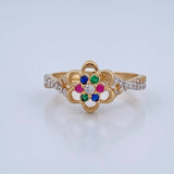 Anillo Flor 3gr / T6 3/4 / Oro 18K $