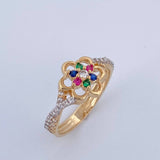 Anillo Flor 3gr / T6 3/4 / Oro 18K $