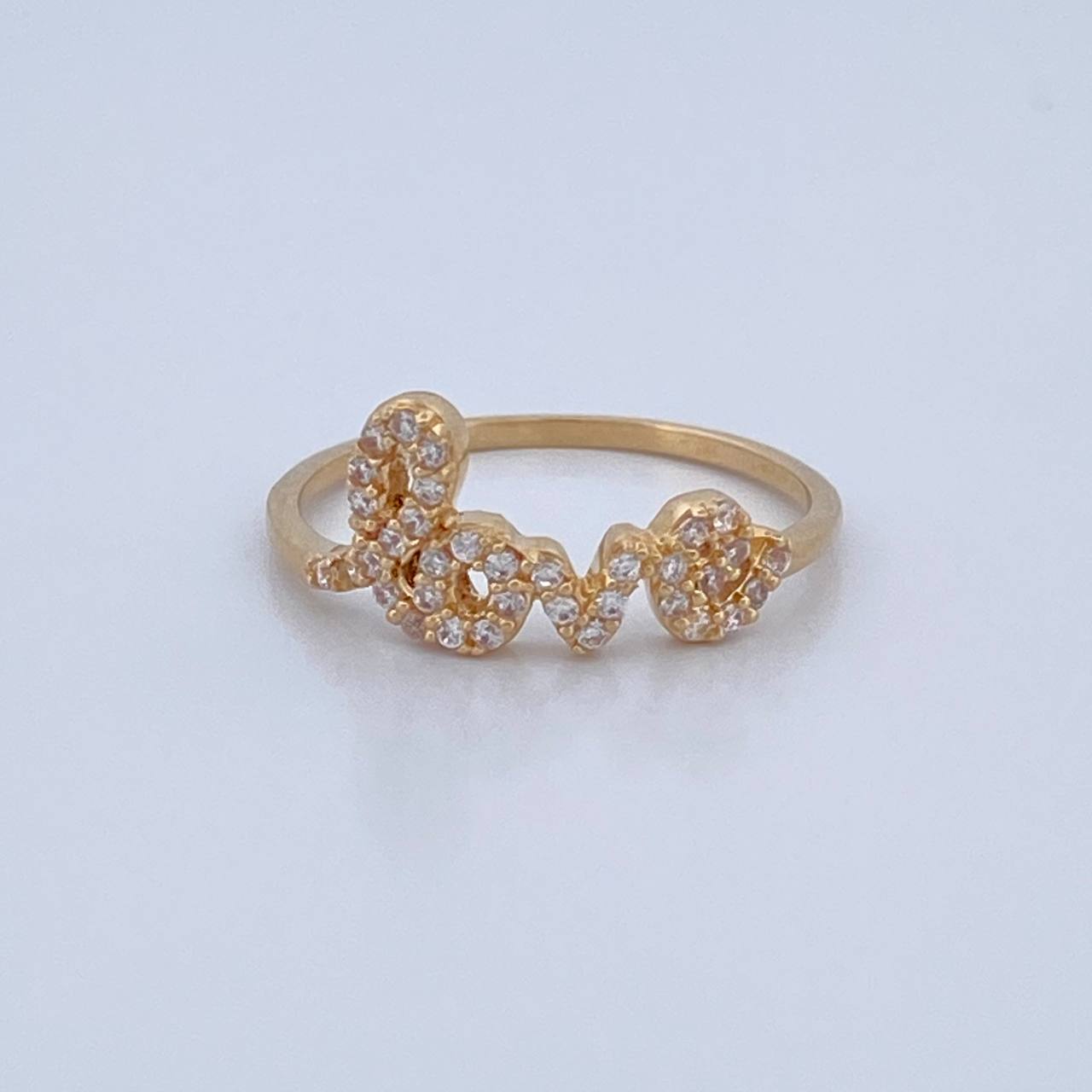 Anillo Love 1.8gr / T6 1/4 / Oro 18K $