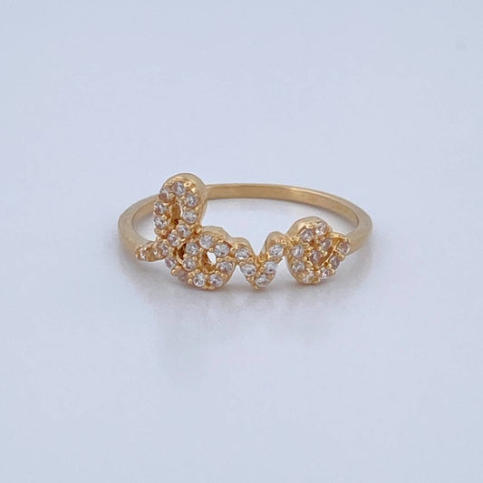 Anillo Love 1.8gr / T6 1/4 / Oro 18K $