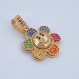 Dije Flor Cara Feliz 4.45gr / 2.8cm / Oro 18K $