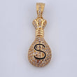 Dije Bolsa Dinero 3.05gr / 3cm / Oro 18K $