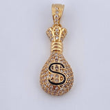 Dije Bolsa Dinero 3.05gr / 3cm / Oro 18K $