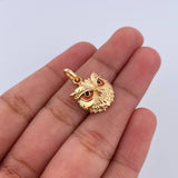 Dije Rostro Buho 2.6gr / 2cm / Oro 18K $