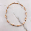 Tobillera Rustica Dubai 4.6gr / 26cm / 4mm Oro Rosa 18K  #