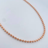 Cadena Militar 27.3gr / 65.4cm / 4mm Diamantada Oro Rosa +3 18K &