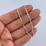 Cadena Escalera 2.95gr / 50cm / 2.1mm Diamantada Tres Oros +3 18K &