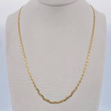 Cadena Escalera 2.95gr / 50cm / 2.1mm Diamantada Tres Oros +3 18K &