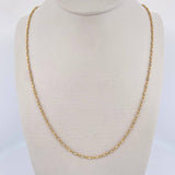 Cadena Morse 5gr / 49.5cm / 1.4mm Diamatada Dos Oros Amarillo Blanco +3 18K &