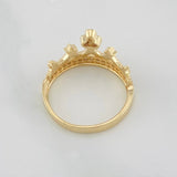 Anillo Corona Estrellas 3.3g / T7 Oro Amarillo 18K