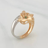 Anillo Pantera 5.9g / T6 3/4 Dos Oros Blanco Rosa 18K