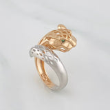Anillo Pantera 5.9g / T6 3/4 Dos Oros Blanco Rosa 18K