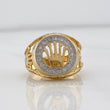 Anillo Corona 7.8g / T6 1/2 Dos Oros Amarillo Blanco 18K