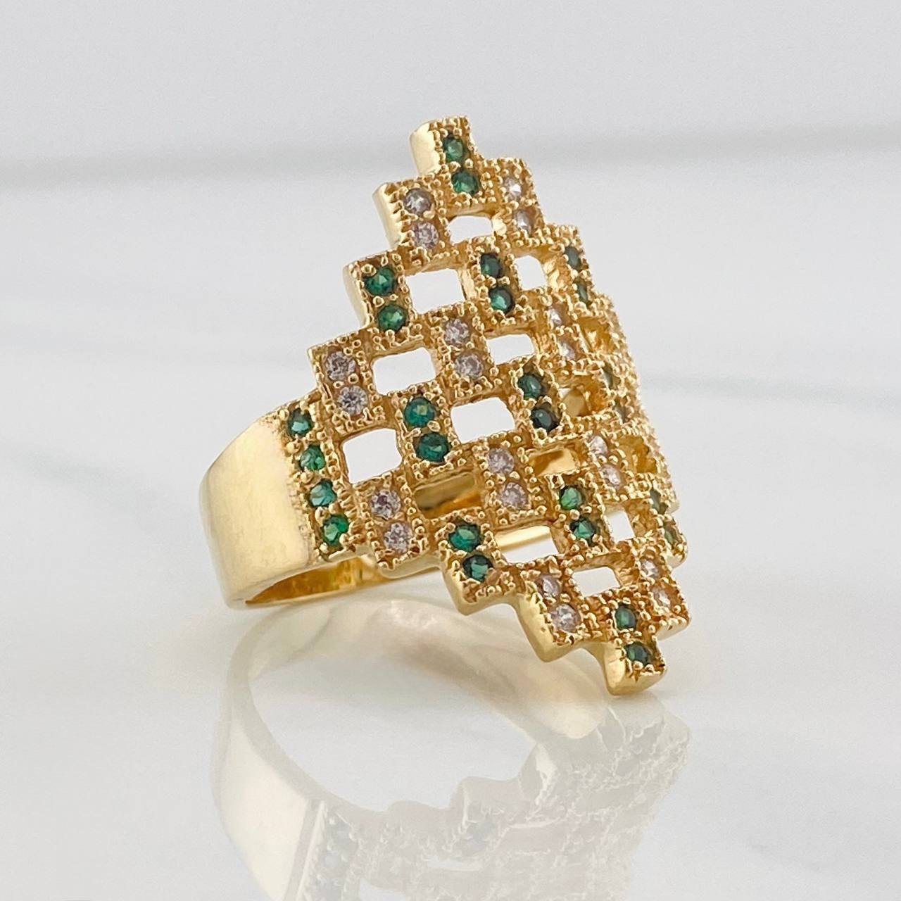 Anillo Rombo Abstracto 5.45g / T6 1/2 Oro Amarillo 18K