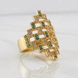 Anillo Rombo Abstracto 5.45g / T6 1/2 Oro Amarillo 18K