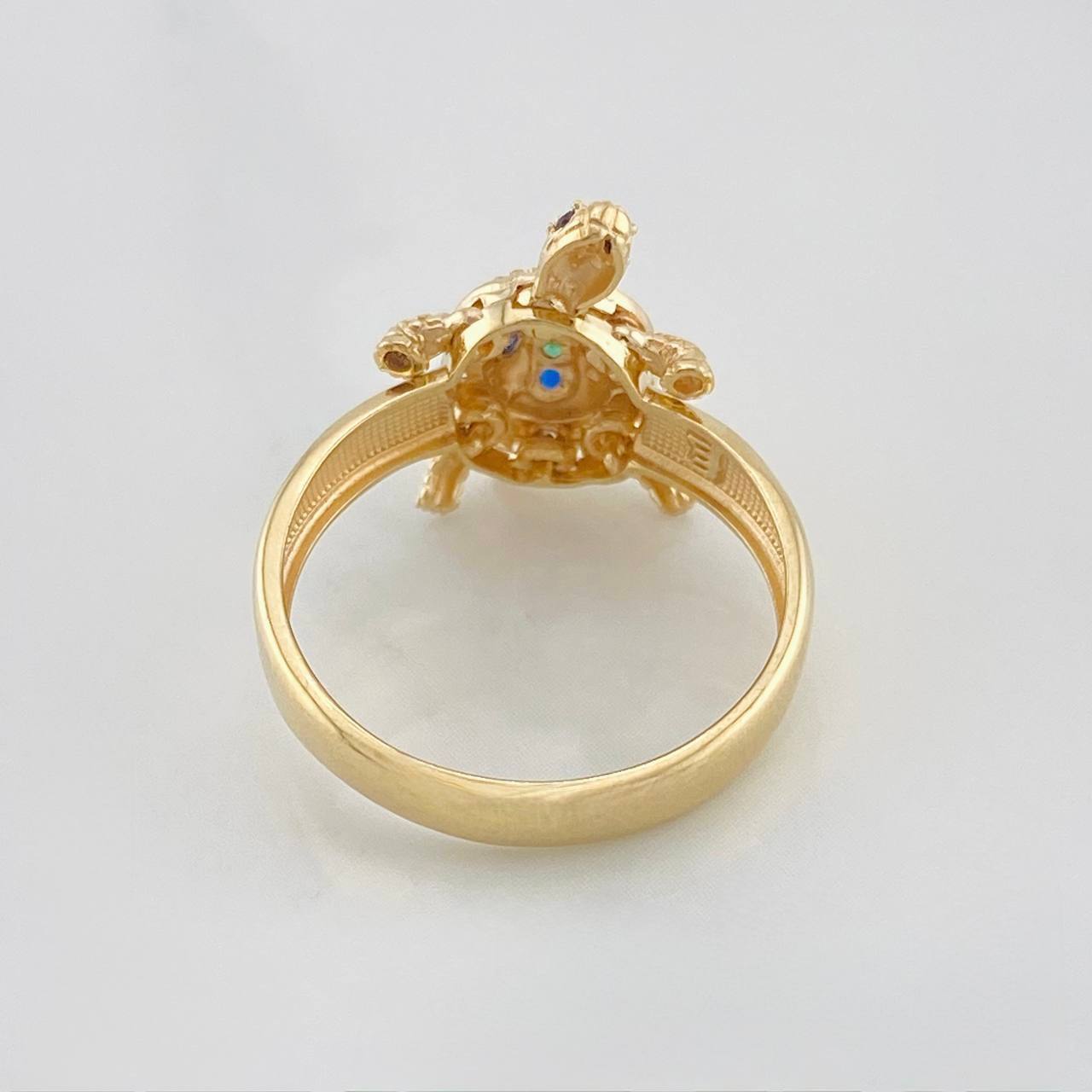 Anillo Tortuga 2.85g / T6 3/4 Oro Amarillo 18K