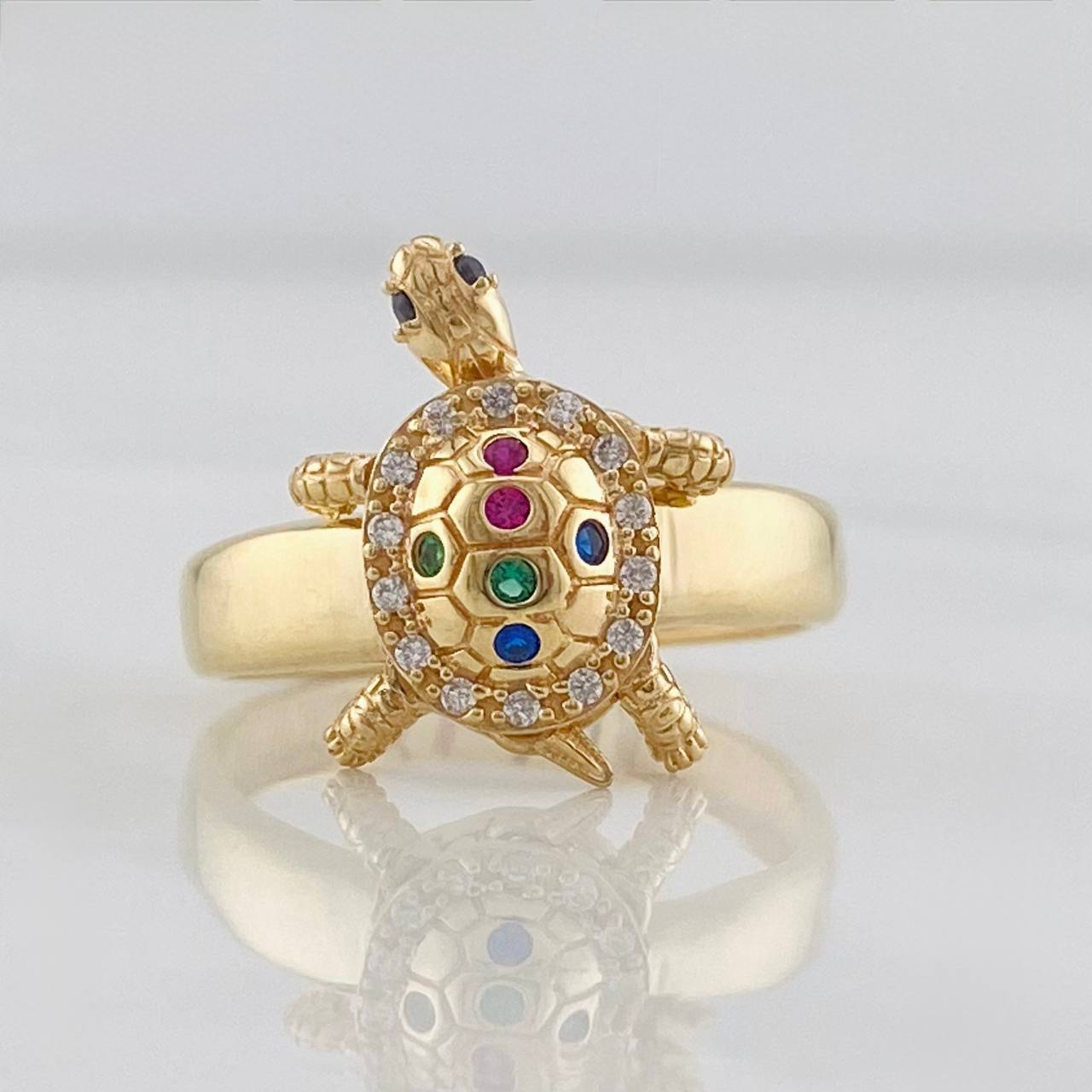 Anillo Tortuga 2.85g / T6 3/4 Oro Amarillo 18K