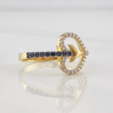 Anillo Corazon Flecha 2.85g / T7 Oro Amarillo 18K