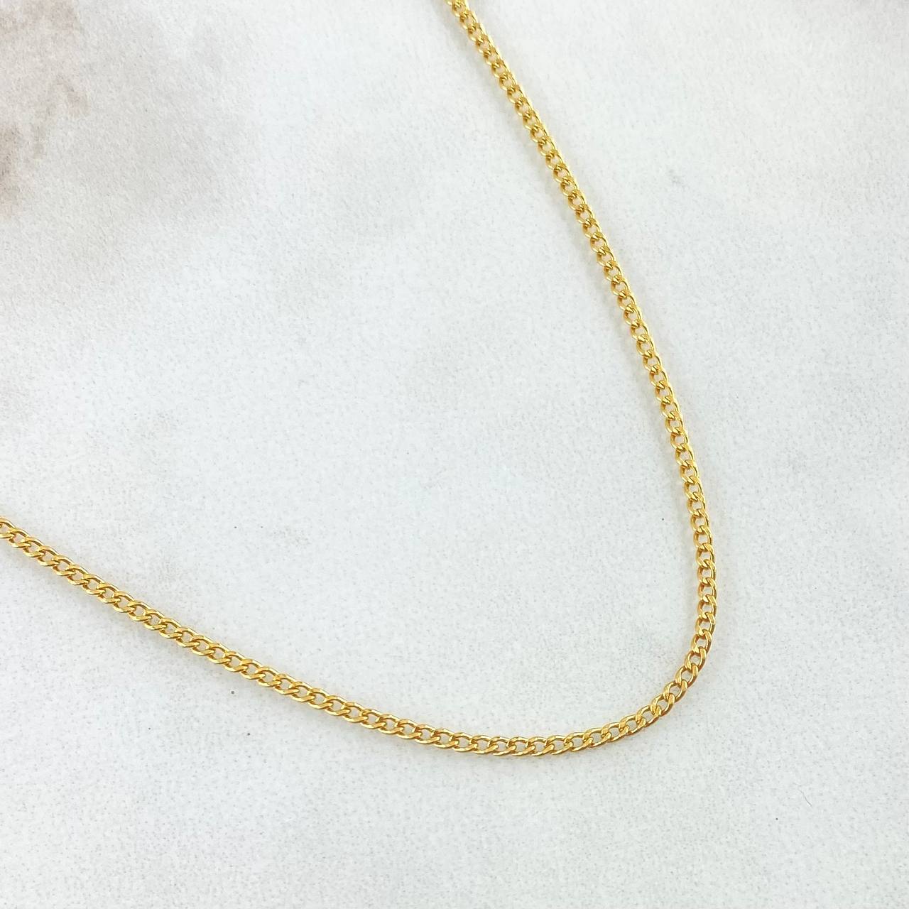 Cadena Cubana 1.4gr / 45cm / +1 Oro 18K