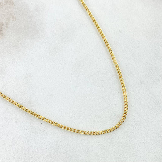 Cadena Cubana 1.4gr / 45cm / +1 Oro 18K