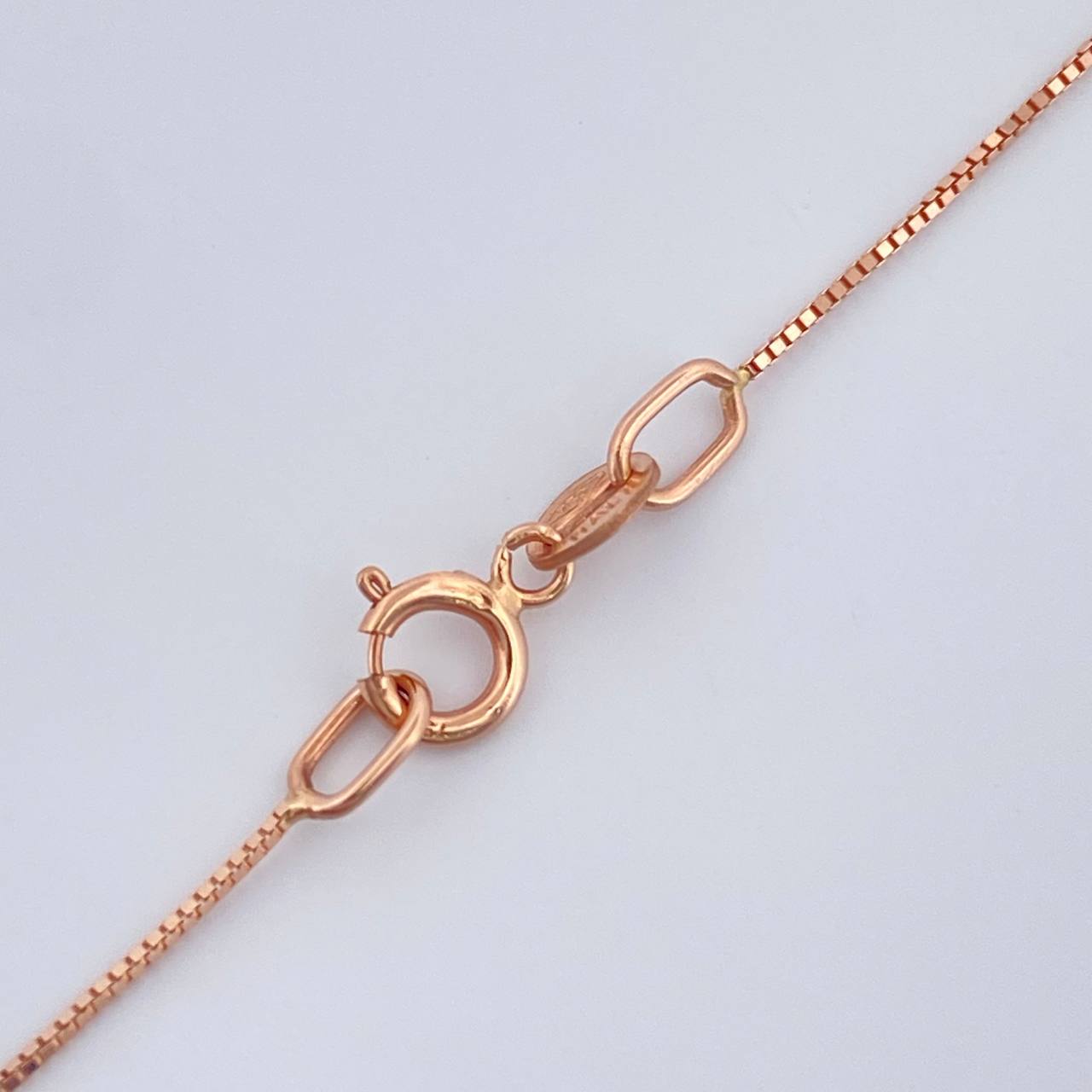 Set Cadena y Dije Veneciana + Rostro Oso 2.3gr / 45.2cm / Oro Rosa 18K (Oferta) &