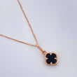 Set Cadena y Dije Veneciana + Trebol 1.95gr / 45.4cm / Oro Rosa 18K (Oferta) &