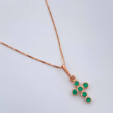 Set Cadena y Dije Veneciana + Cruz 1.8gr / 45.5cm / Oro Rosa 18K (Oferta) &