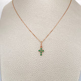 Set Cadena y Dije Veneciana + Cruz 1.8gr / 45.5cm / Oro Rosa 18K (Oferta) &