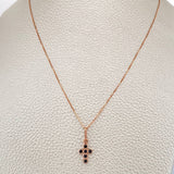 Set Cadena y Dije Veneciana + Cruz 1.8gr / 45.5cm / Oro Rosa 18K (Oferta) &