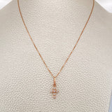 Set Cadena y Dije Veneciana + Cruz 1.8gr / 45.4cm / Oro Rosa 18K (Oferta) &