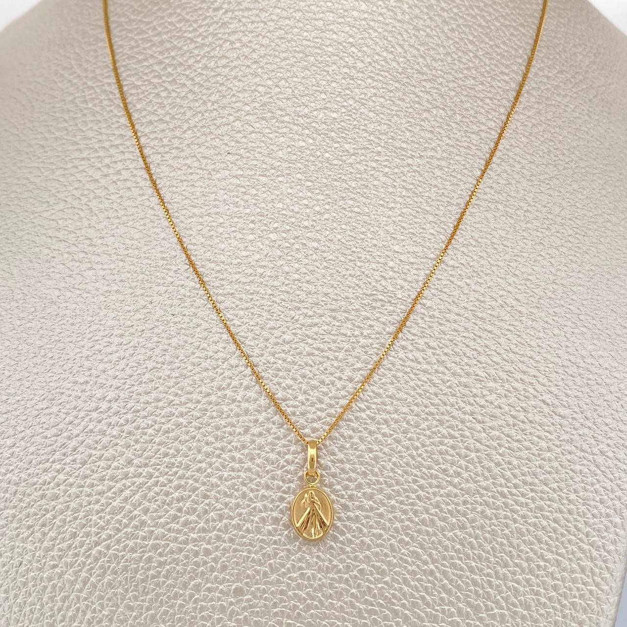 Set Cadena y Dije Veneciana + Jesus De La Misericordia 1.7gr / 45.2cm / Oro Amarillo 18K (Oferta) &