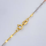 Set Cadena y Dije Flor Espejo + Ancla 1.55gr / 45cm / Tres Oros 18K (Oferta) &