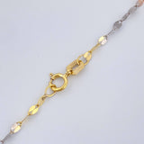 Set Cadena y Dije Flor Espejo + Estrella De David 1.7gr / 45cm / Tres Oros 18K (Oferta) &