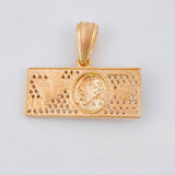 Dije One Dólar 3.7 g / 2.1 cm Dos Oros Blanco Rosa 18K