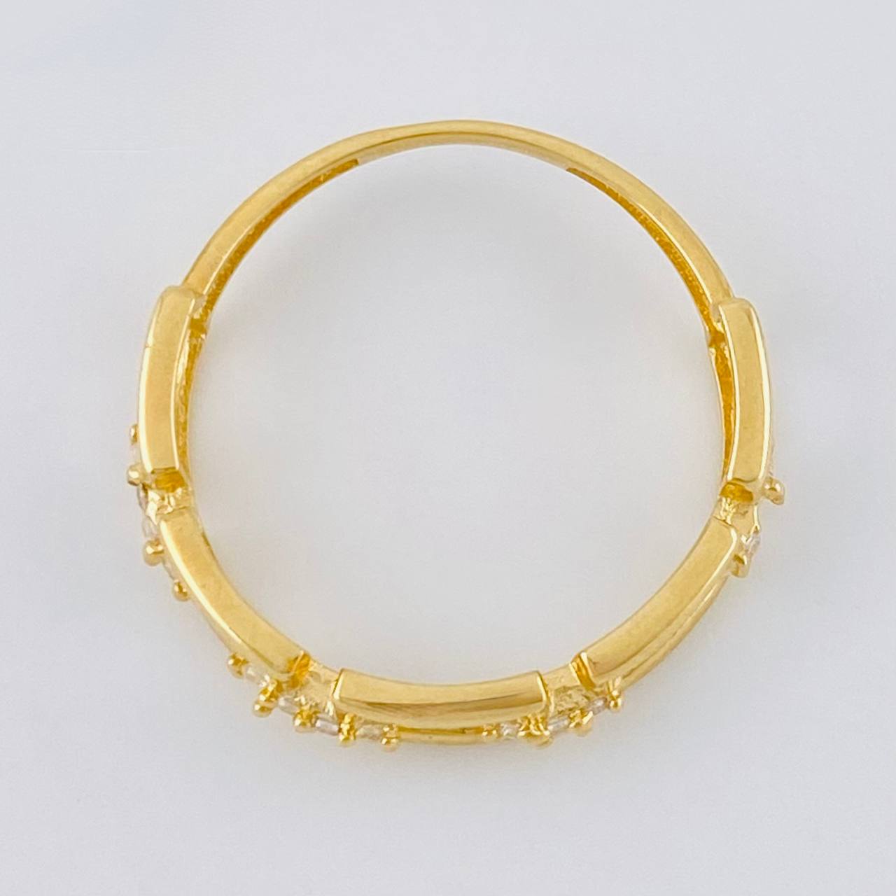 Anillo Eslabon Cuadriculado 1.55 g / T6 1/2 Oro Amarillo 18K