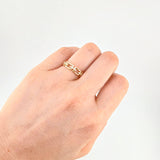 Anillo Eslabon Cuadriculado 1.55 g / T6 1/2 Oro Amarillo 18K