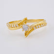 Anillo Solitario Olas Convergentes 1.95 g / T8 Oro Amarillo 18K