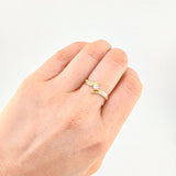 Anillo Solitario Olas Convergentes 1.95 g / T8 Oro Amarillo 18K