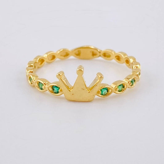 Anillo Corona Burbujas 1.45 g / T5 3/4 Oro Amarillo 18K