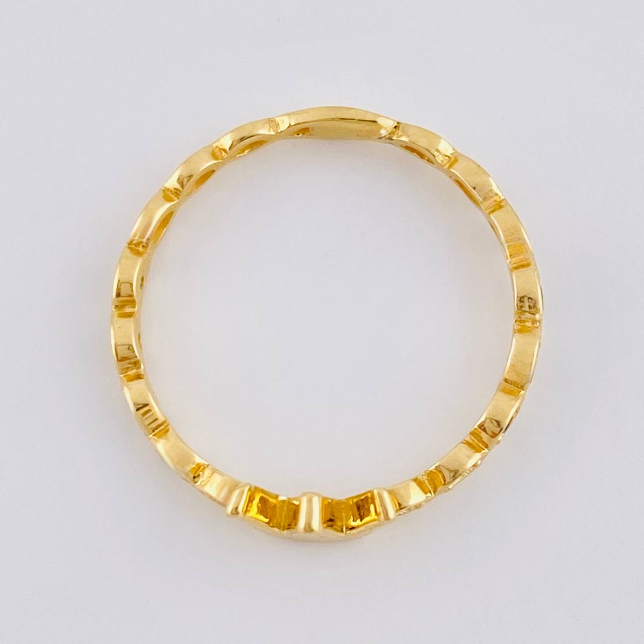 Anillo Corona Burbujas 1.45 g / T5 3/4 Oro Amarillo 18K