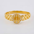 Anillo Correa Circulo Corona 2.55 g / T7 3/4 Oro Amarillo 18K