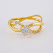 Anillo Solitario Entrelazado 2.45 g / T6 1/2 Oro Amarillo 18K