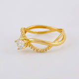 Anillo Solitario Entrelazado 2.45 g / T6 1/2 Oro Amarillo 18K