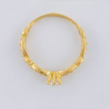 Anillo Solitario Doble Moño 2 g / T7 Oro Amarillo 18K