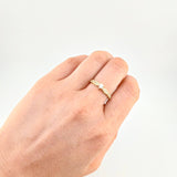 Anillo Solitario Doble Moño 2 g / T7 Oro Amarillo 18K